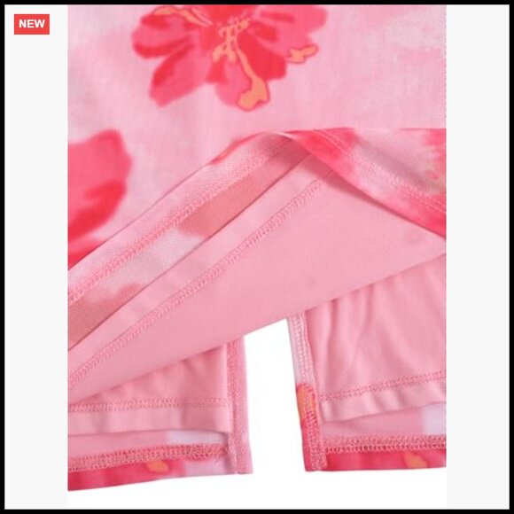 Floral Midi Dress Elegant Bodycon Chic Summer Vacation Party Wear Open Back - Picture 5 of 7